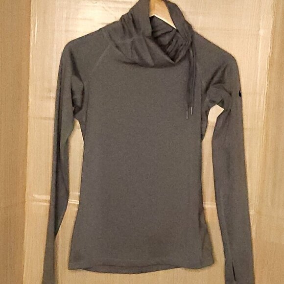 Nike Dri-fit Grey Womens Long Sleeve Turtleneck Activewear Medium - Picture 1 of 7